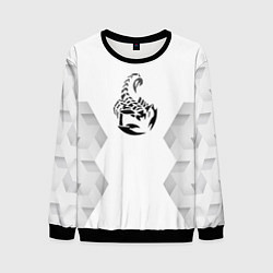Свитшот мужской Scorpions white poly, цвет: 3D-черный