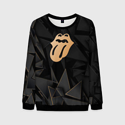 Свитшот мужской Rolling Stones golden poly, цвет: 3D-черный