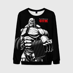 Свитшот мужской Fitness GYM - jock, цвет: 3D-черный