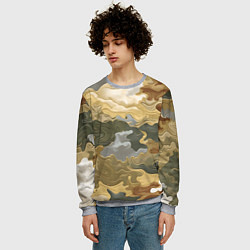 Свитшот мужской Золотистый камуфляж, цвет: 3D-меланж — фото 2