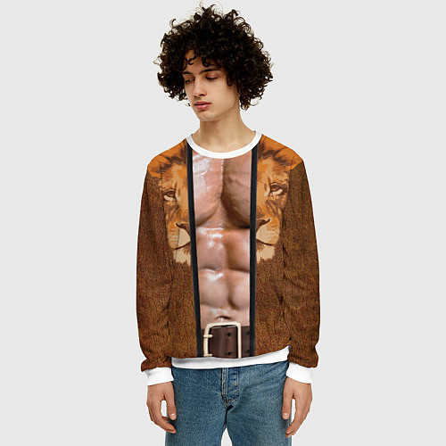 Мужской свитшот Костюм Крайвена охотника / 3D-Белый – фото 3