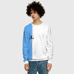 Свитшот мужской Моляр красит стену, цвет: 3D-белый — фото 2