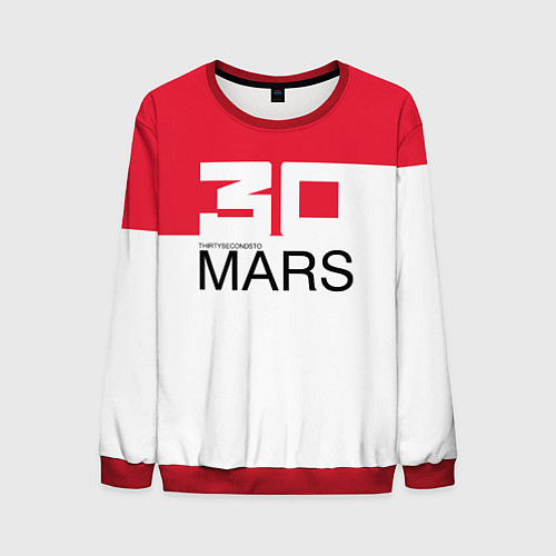 Мужской свитшот 30 Seconds to Mars poster / 3D-Красный – фото 1