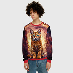 Свитшот мужской Каракет в космосе, цвет: 3D-красный — фото 2