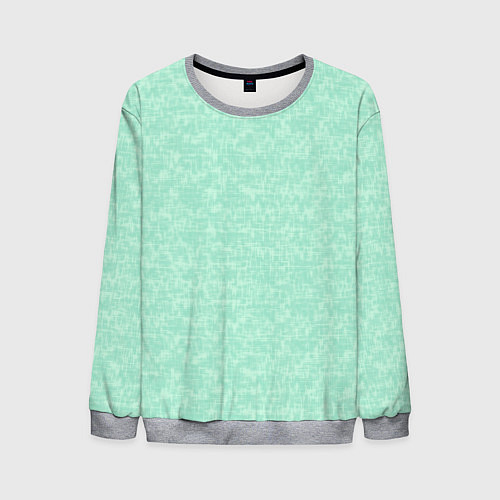 Мужской свитшот Аквамарин однотонный текстурированный / 3D-Меланж – фото 1