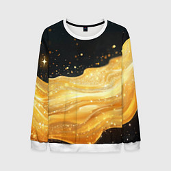 Мужской свитшот Золотистая материя на черном фоне