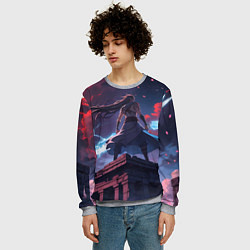 Свитшот мужской Эпичное аниме, цвет: 3D-меланж — фото 2