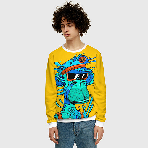 Мужской свитшот NFT water ape / 3D-Белый – фото 3