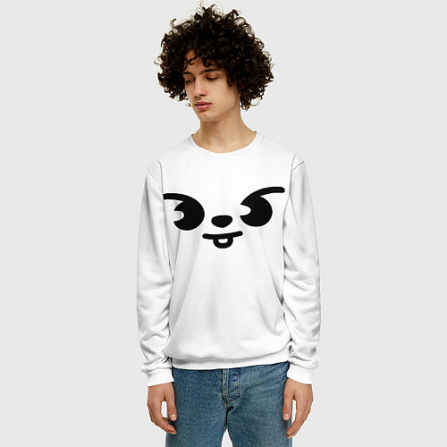 Мужской свитшот Leebit skzoo / 3D-Белый – фото 3