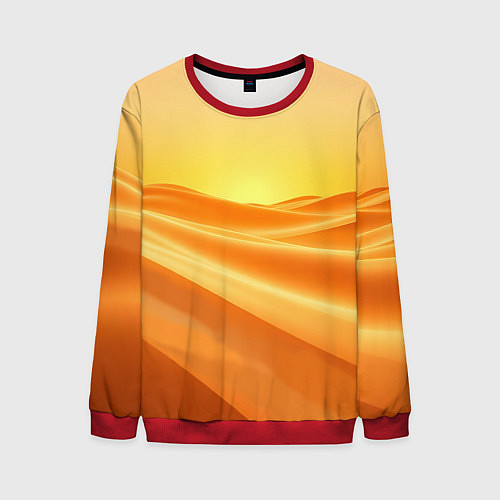 Мужской свитшот Золотые пески / 3D-Красный – фото 1