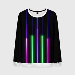 Свитшот мужской Color Purple green pink, цвет: 3D-белый