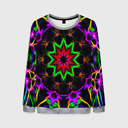 Мужской свитшот Неоновая геометрия узоры