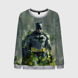 Свитшот мужской Бэтмен зеленые краски, цвет: 3D-меланж