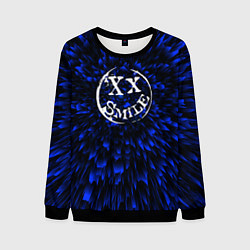 Свитшот мужской Avril Lavigne blue energy, цвет: 3D-черный