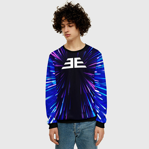 Мужской свитшот Imagine Dragons neon energy / 3D-Черный – фото 3