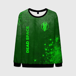 Мужской свитшот Dead Space - green gradient вертикально