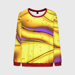 Мужской свитшот Золотые волны с фиолетовым свечением
