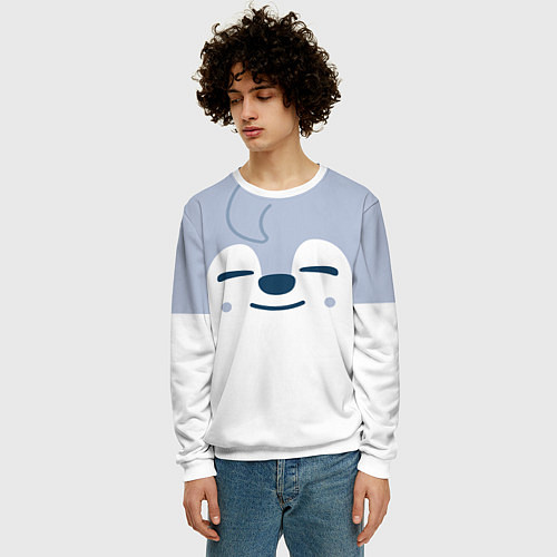 Мужской свитшот Wolf Chan skzoo / 3D-Белый – фото 3