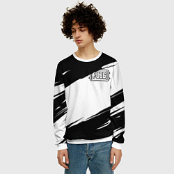 Свитшот мужской PUBG черно белые краски, цвет: 3D-белый — фото 2