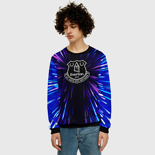 Мужской свитшот Everton neon energy / 3D-Черный – фото 3