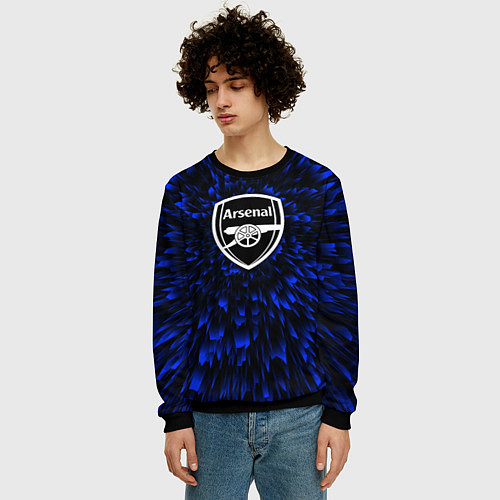 Мужской свитшот Arsenal blue energy / 3D-Черный – фото 3
