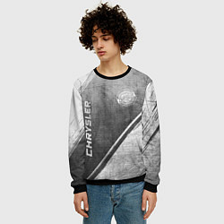 Свитшот мужской Chrysler - grey gradient вертикально, цвет: 3D-черный — фото 2