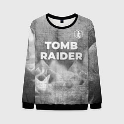 Свитшот мужской Tomb Raider - grey gradient посередине, цвет: 3D-черный