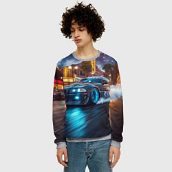 Свитшот мужской ВМБ неоновый свет, цвет: 3D-меланж — фото 2