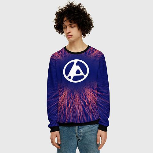 Мужской свитшот Linkin Park 2024 red energy / 3D-Черный – фото 3