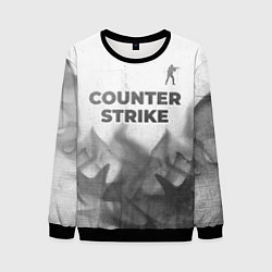 Свитшот мужской Counter Strike - white gradient посередине, цвет: 3D-черный