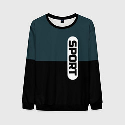 Мужской свитшот Sport чёрно-синий с белым