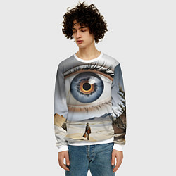 Свитшот мужской Глаз в пустыне, цвет: 3D-белый — фото 2