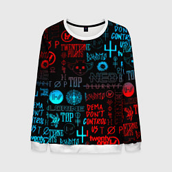 Свитшот мужской Twenty one pilots rock pattern, цвет: 3D-белый