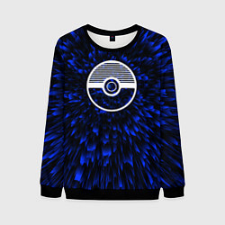 Свитшот мужской Pokemon blue energy, цвет: 3D-черный