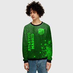 Свитшот мужской Atletico Madrid - green gradient вертикально, цвет: 3D-черный — фото 2