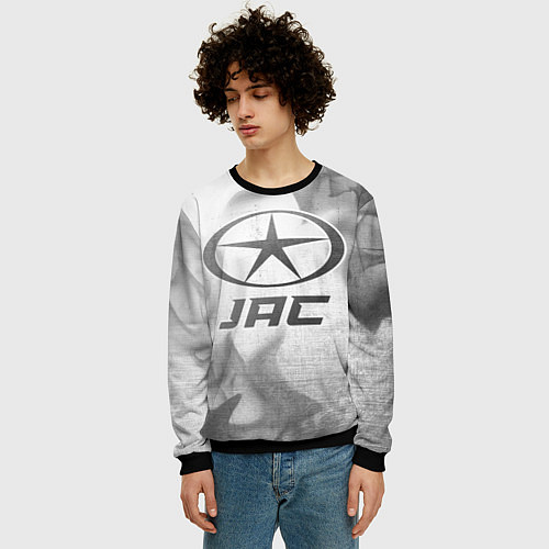 Мужской свитшот JAC - white gradient / 3D-Черный – фото 3