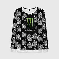 Свитшот мужской Monster energy медвежьи лапы, цвет: 3D-белый