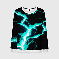 Свитшот мужской Color light blue black, цвет: 3D-белый