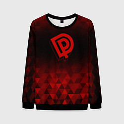 Свитшот мужской Deep Purple red poly, цвет: 3D-черный