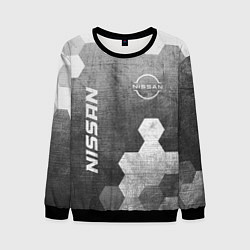 Мужской свитшот Nissan - grey gradient вертикально
