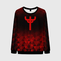Свитшот мужской Judas Priest red poly, цвет: 3D-черный