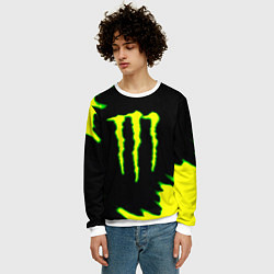 Свитшот мужской Кислотный монстр энерджи, цвет: 3D-белый — фото 2