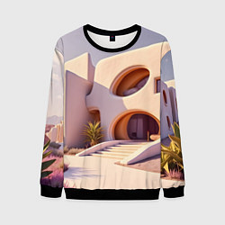 Свитшот мужской Фантастический летний дом, цвет: 3D-черный