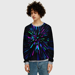 Свитшот мужской Neon rods, цвет: 3D-меланж — фото 2