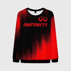 Свитшот мужской Infiniti - red gradient посередине, цвет: 3D-черный