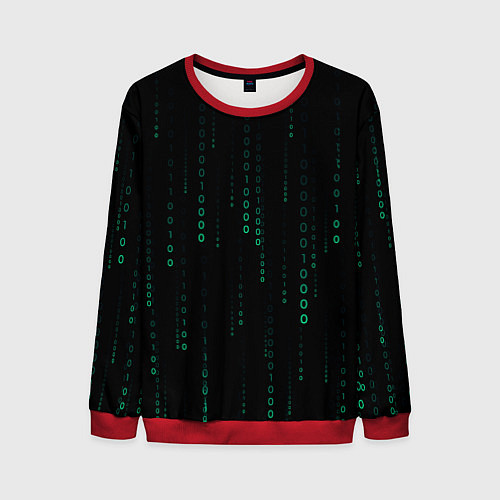 Мужской свитшот Color black turquoise / 3D-Красный – фото 1