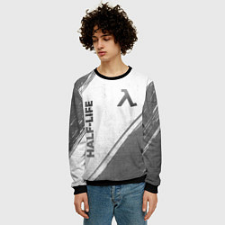 Свитшот мужской Half-Life - white gradient вертикально, цвет: 3D-черный — фото 2