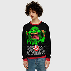 Свитшот мужской Ghostbusters - Slimer with hot dog, цвет: 3D-красный — фото 2