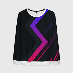 Свитшот мужской Color black line, цвет: 3D-белый