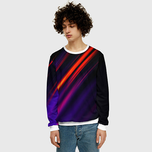 Мужской свитшот Multicolored / 3D-Белый – фото 3